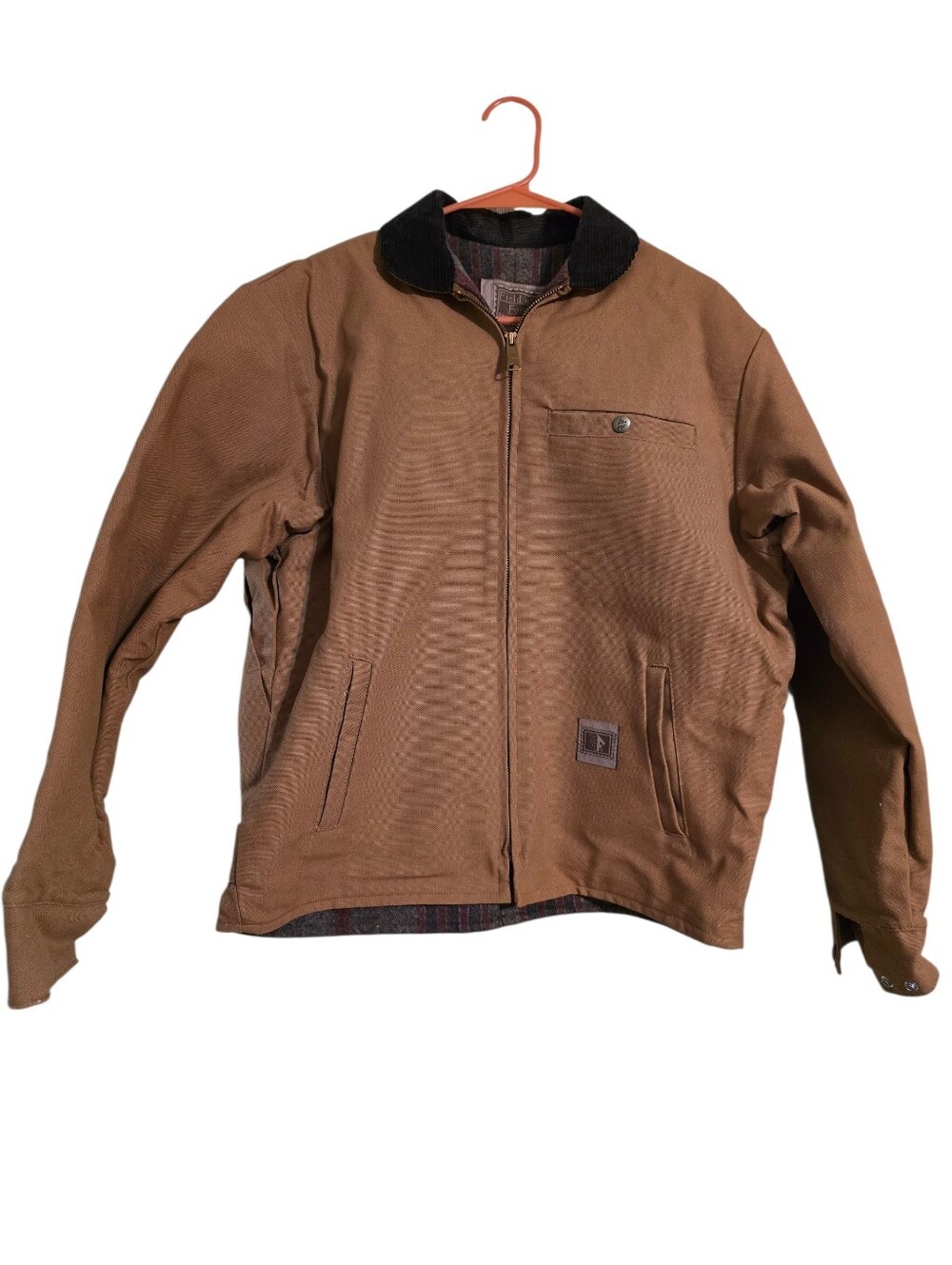 Vintage | Men's Brown Work Jacket with Corduroy Collar